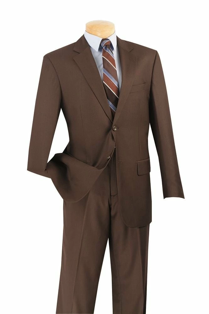 Vinci Men's 2 Piece Wool Feel Executive Suit - Solid Color 8 Vinci Men's 2 Piece Wool Feel Executive Suit - Solid Color - Image 6