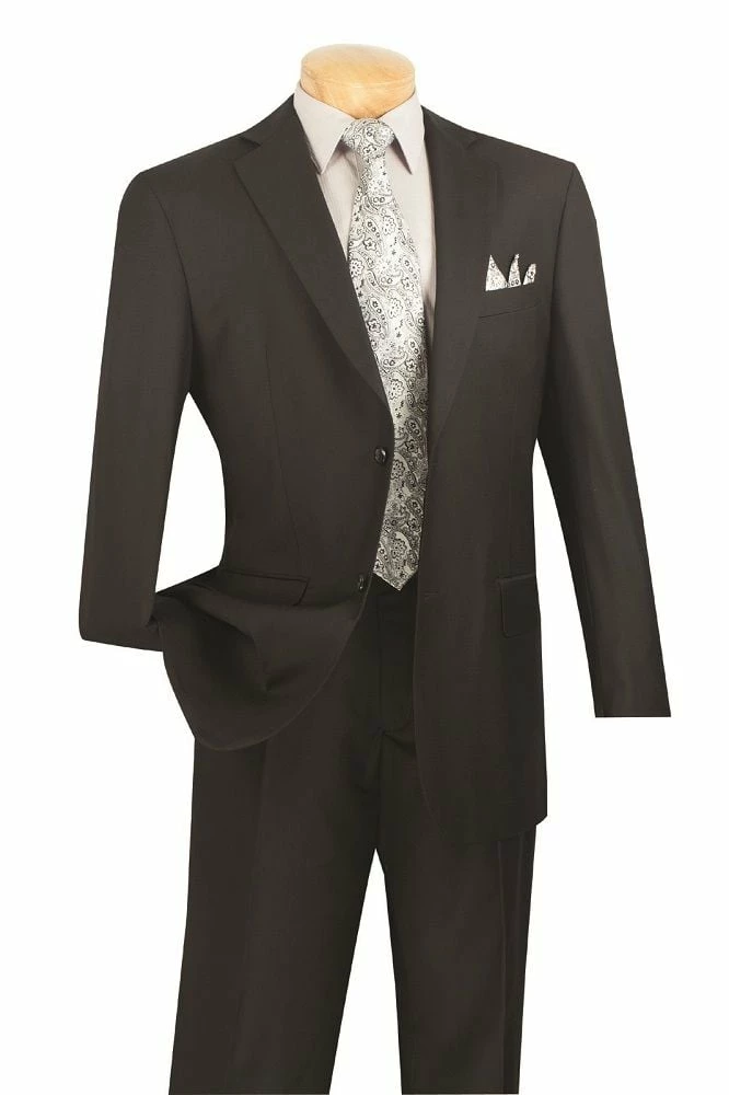 Vinci Men's 2 Piece Wool Feel Executive Suit - Solid Color 7 Vinci Men's 2 Piece Wool Feel Executive Suit - Solid Color - Image 5