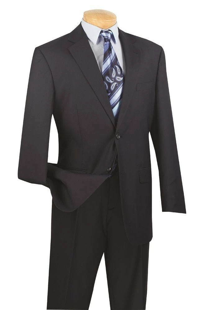 Vinci Men's 2 Piece Wool Feel Executive Suit - Solid Color 9 Vinci Men's 2 Piece Wool Feel Executive Suit - Solid Color - Image 7
