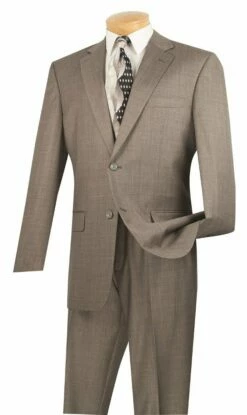 Vinci Men's 2 Piece Executive Suit - Basket Weave Fabric 12 Vinci Men's 2 Piece Executive Suit - Basket Weave Fabric -Empire Shop 2lk 1 gray