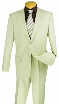 Vinci Men's 2 Piece Poplin Discount Suit - Clean Cut Business -Empire Shop 2pp beige web