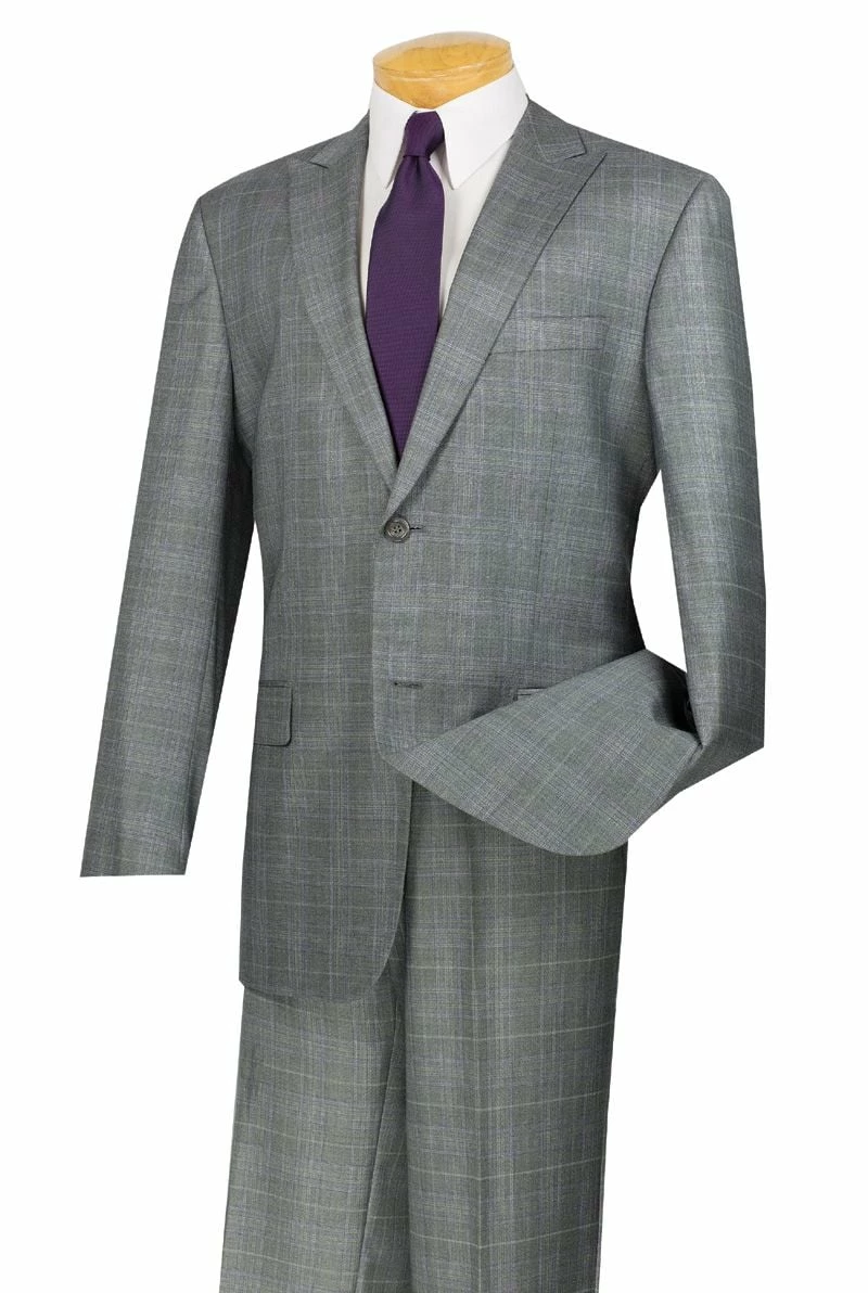Vinci Men's 2 Piece Wool Feel Executive Suit - Peak Lapel 4 Vinci Men's 2 Piece Wool Feel Executive Suit - Peak Lapel - Image 2