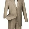 Vinci Men's 2 Piece Wool Feel Executive Suit - Peak Lapel 2 Vinci Men's 2 Piece Wool Feel Executive Suit - Peak Lapel -Empire Shop 2rw 1 tan