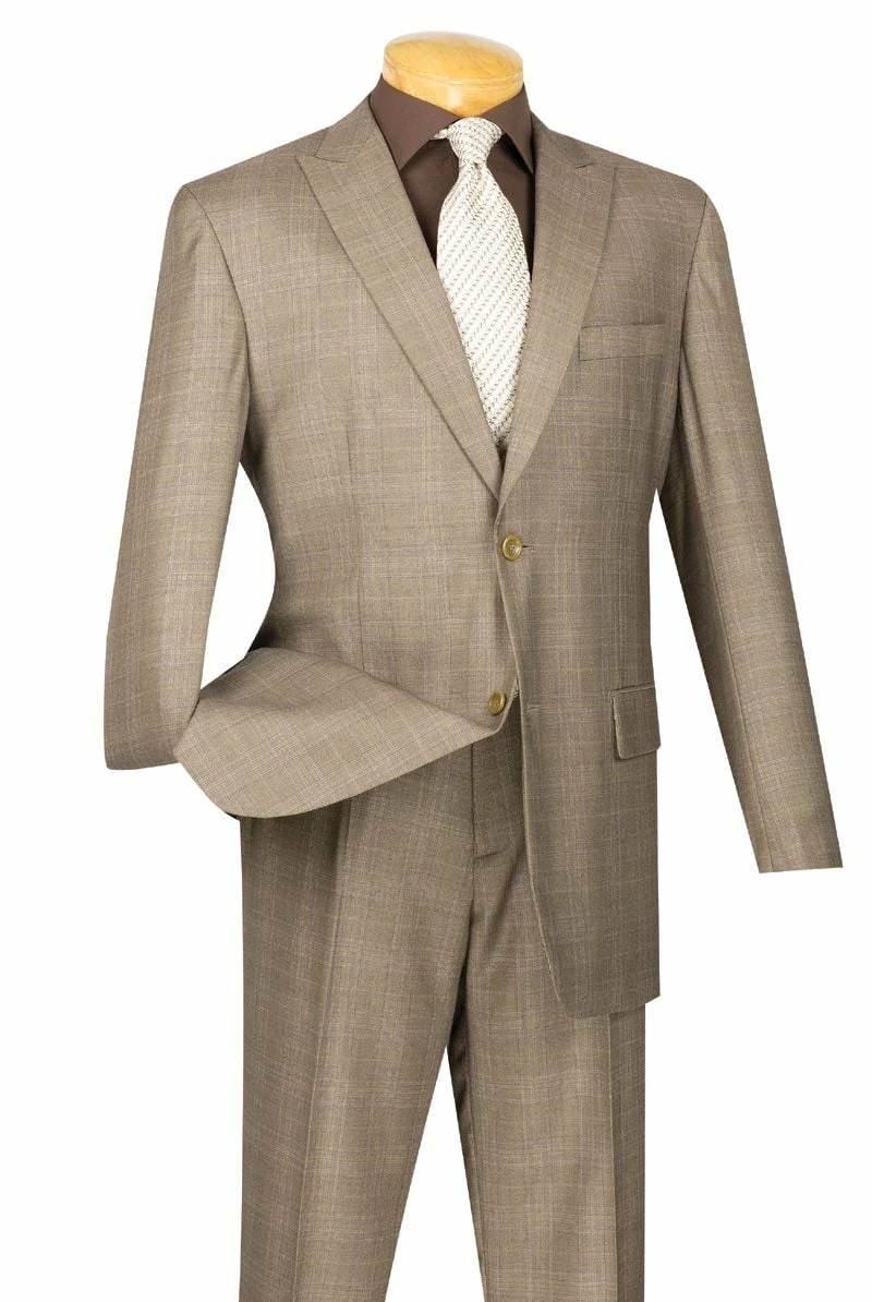 Vinci Men's 2 Piece Wool Feel Executive Suit - Peak Lapel 3 Vinci Men's 2 Piece Wool Feel Executive Suit - Peak Lapel