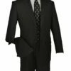 Vinci Men's 2 Piece Wool Feel Executive Suit - Extra Long Sizes -Empire Shop 2tr black 2 40