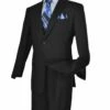 Vinci Men's 2 Piece Wool Feel Executive Suit - Pure Solid -Empire Shop 2tr navy 2