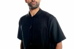 Silversilk Men's 2 Piece Short Sleeve Walking Suit - Textured Design