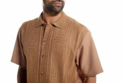 Silversilk Men's 2 Piece Short Sleeve Walking Suit - Textured Design -Empire Shop 3125 cafe