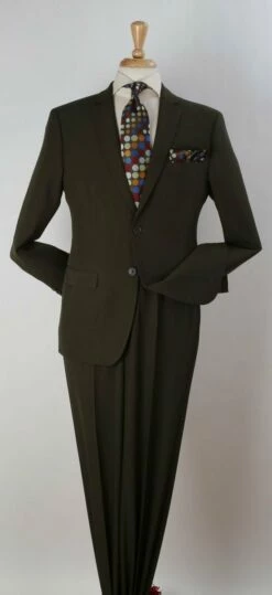 Genesis By Apollo King Men's Outlet 2 Piece Suit - Solid Colors 14 Genesis By Apollo King Men's Outlet 2 Piece Suit - Solid Colors -Empire Shop 4065 35 olive 1