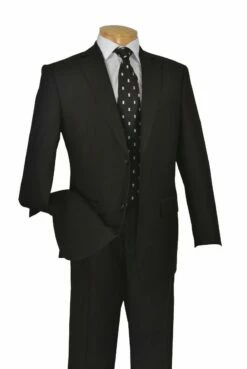 Genesis By Apollo King Men's Outlet 2 Piece Suit - Solid Colors 15 Genesis By Apollo King Men's Outlet 2 Piece Suit - Solid Colors -Empire Shop 4065 black 1