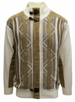 Silversilk Men's Sweater - Multi Stripe -Empire Shop 4201 crm frnt