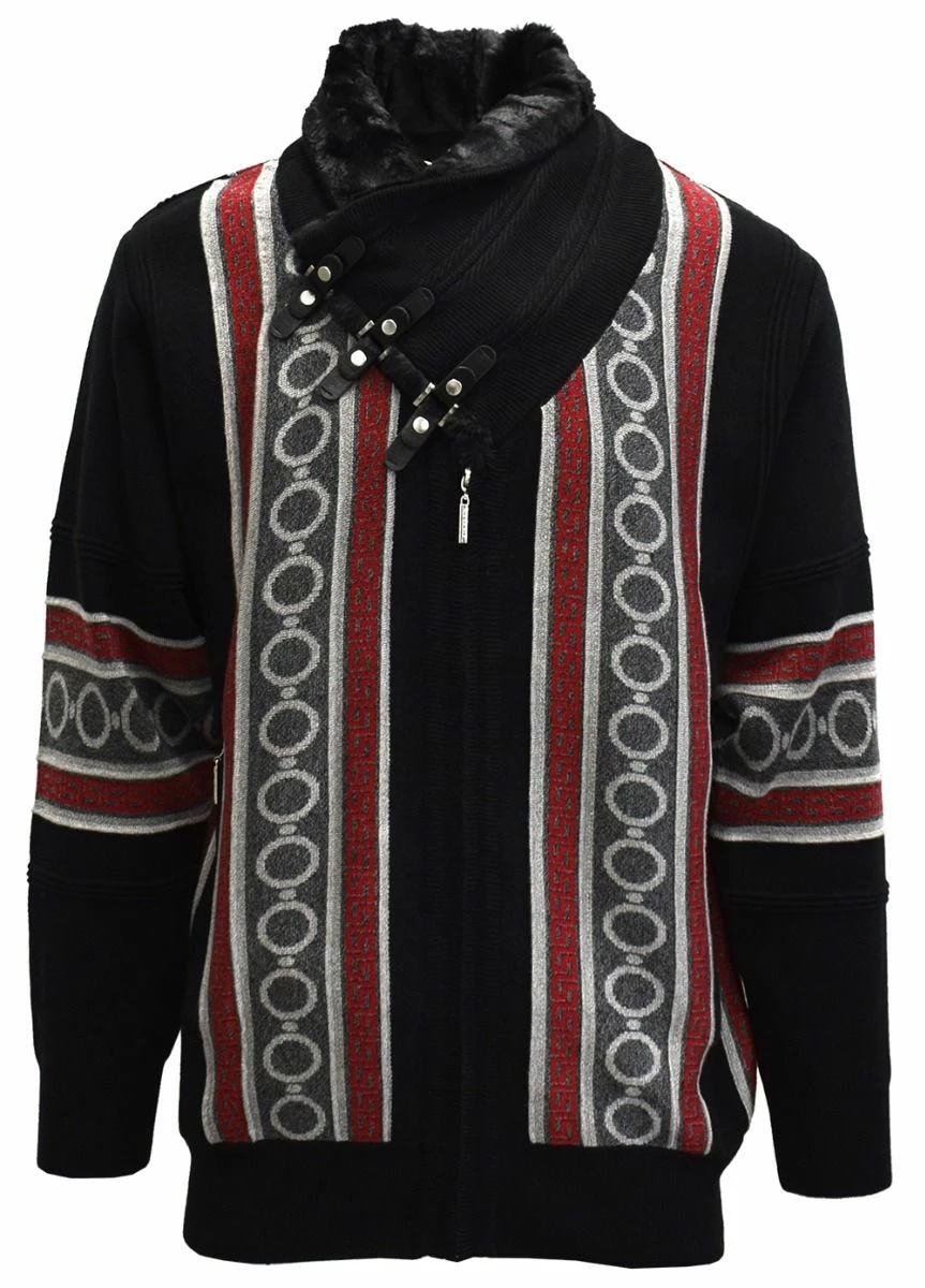 Silversilk Men's Sweater - Circle Dot Pattern 3 Silversilk Men's Sweater - Circle Dot Pattern