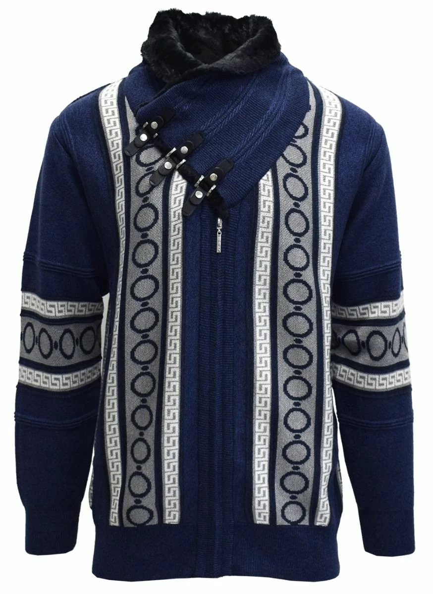 Silversilk Men's Sweater - Circle Dot Pattern 5 Silversilk Men's Sweater - Circle Dot Pattern - Image 3