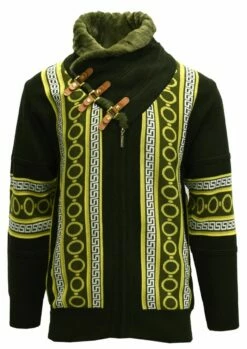 Silversilk Men's Sweater - Circle Dot Pattern 10 Silversilk Men's Sweater - Circle Dot Pattern -Empire Shop 4204 olv frnt