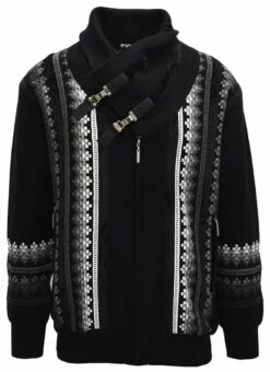 Silversilk Men's Sweater - Double Buckle Collar