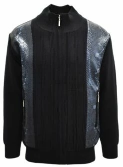 Silversilk Men's Sweater - Snake Scale Texture