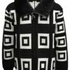 Silversilk Men's Sweater - Concentric Squares 2 Silversilk Men's Sweater - Concentric Squares -Empire Shop 4210 blk frnt