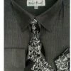 Karl Knox Men's French Cuff Shirt Set - Pinstripe Shirt 1 Karl Knox Men's French Cuff Shirt Set - Pinstripe Shirt -Empire Shop 4441black