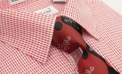 Karl Knox Men's French Cuff Shirt Set - Two Tone Wave -Empire Shop 4453shirt opt