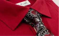 Karl Knox Men's French Cuff Shirt Set - Exciting Jacquard 12 Karl Knox Men's French Cuff Shirt Set - Exciting Jacquard -Empire Shop 4462close