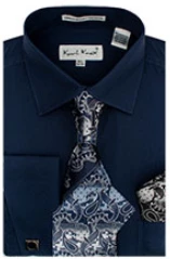 Karl Knox Men's French Cuff Shirt Set - Exciting Jacquard 7 Karl Knox Men's French Cuff Shirt Set - Exciting Jacquard - Image 5