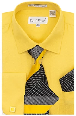 Karl Knox Men's French Cuff Shirt Set - Layered Stripes 4 Karl Knox Men's French Cuff Shirt Set - Layered Stripes - Image 2