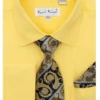 Karl Knox Men's French Cuff Shirt Set - Two Tone Stripes -Empire Shop 4485gold
