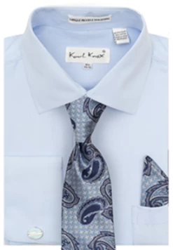 Karl Knox Men's French Cuff Shirt Set - X-Pattern