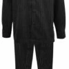 Stacy Adams Men's 2 Piece Corduroy Walking Suit - Vertical Stripes -Empire Shop 4955 blk frnt
