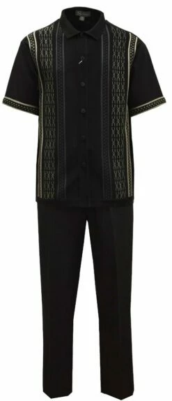Silversilk Men's 2 Piece Short Sleeve Walking Suit - Multi-Pattern