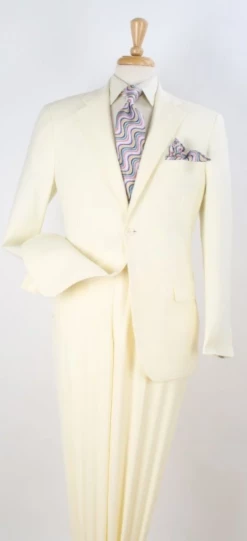 SMB Couture Men's Outlet 2 Piece Executive Suit - Solid Colors 10 SMB Couture Men's Outlet 2 Piece Executive Suit - Solid Colors -Empire Shop 5904offwhite 1 2