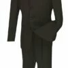Vinci Men's 2 Piece Nehru Outlet Suit - 5 Button Fashion Style 2 Vinci Men's 2 Piece Nehru Outlet Suit - 5 Button Fashion Style -Empire Shop 5ht black 1 1