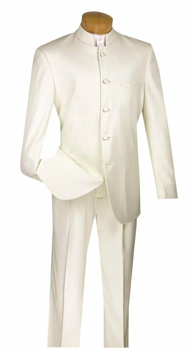 Vinci Men's 2 Piece Nehru Outlet Suit - 5 Button Fashion Style 5 Vinci Men's 2 Piece Nehru Outlet Suit - 5 Button Fashion Style - Image 3