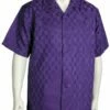 Canto Men's 2 Piece Short Sleeve Walking Suit - Windowpane -Empire Shop 6104 01 purple 2