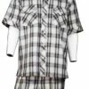 Canto Men's 2 Piece Short Sleeve Walking Suit - Fashion Windowpane 2 Canto Men's 2 Piece Short Sleeve Walking Suit - Fashion Windowpane -Empire Shop 6107 black