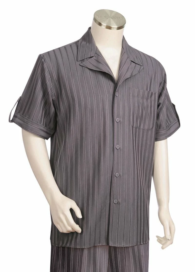 Canto Men's 2 Piece Short Sleeve Walking Suit - Wide Collar 8 Canto Men's 2 Piece Short Sleeve Walking Suit - Wide Collar - Image 6