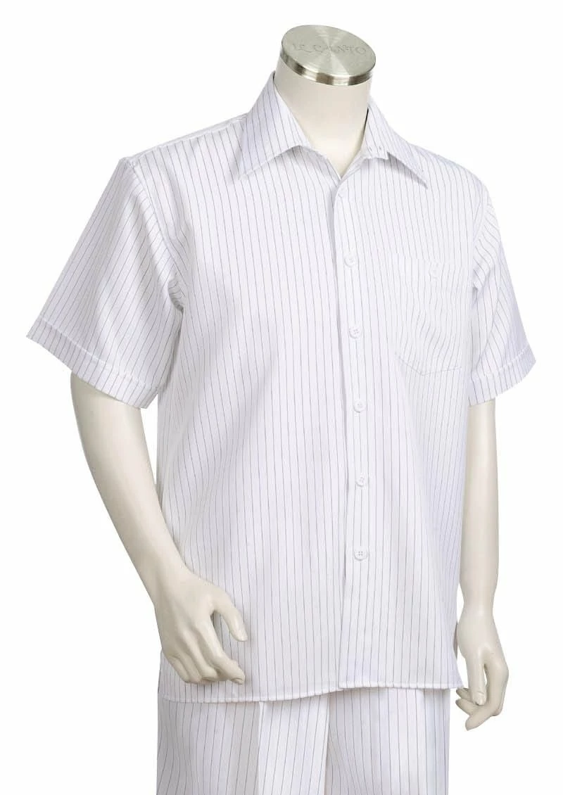 Canto Men's 2 Piece Short Sleeve Walking Suit - Classic Stripe 7 Canto Men's 2 Piece Short Sleeve Walking Suit - Classic Stripe - Image 5