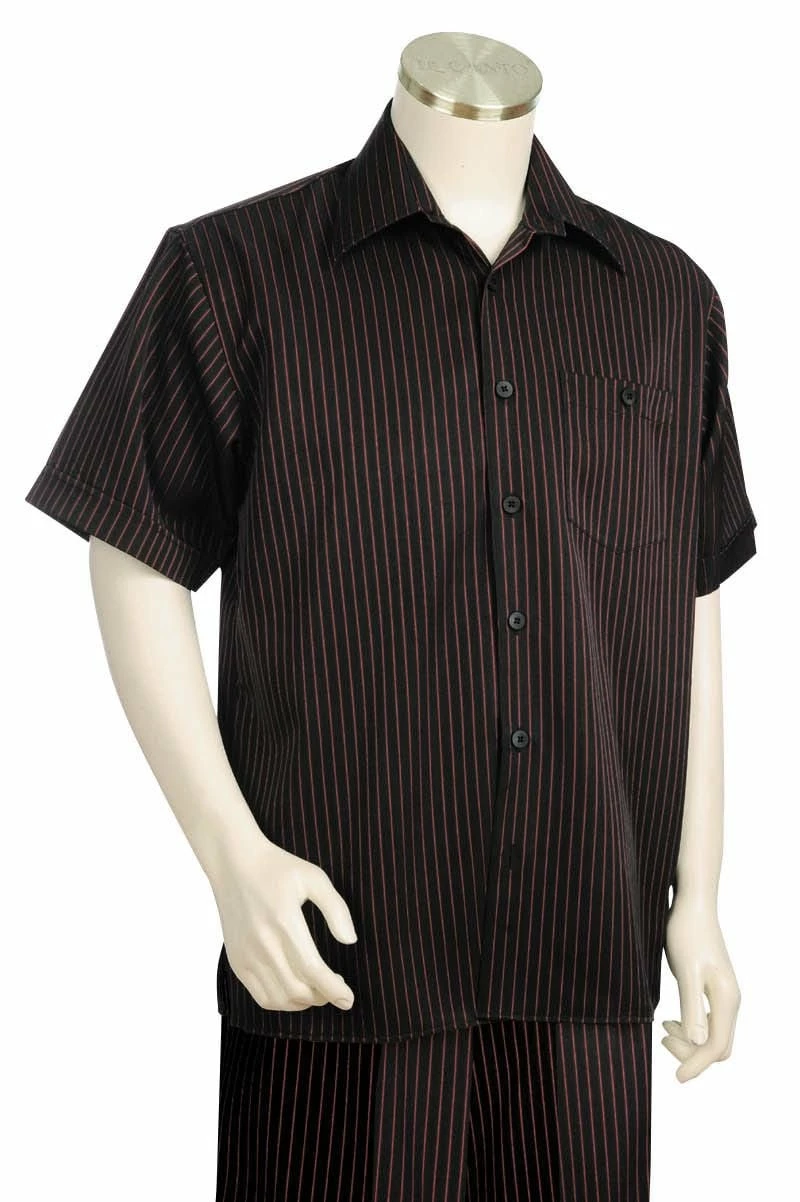 Canto Men's 2 Piece Short Sleeve Walking Suit - Classic Stripe 8 Canto Men's 2 Piece Short Sleeve Walking Suit - Classic Stripe - Image 6