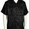 Canto Men's 2 Piece Short Sleeve Walking Suit - Shiny Checker -Empire Shop 688 01 black 2