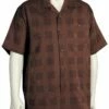 Canto Men's 2 Piece Short Sleeve Walking Suit - Cross Weave -Empire Shop 690 01 brown 2