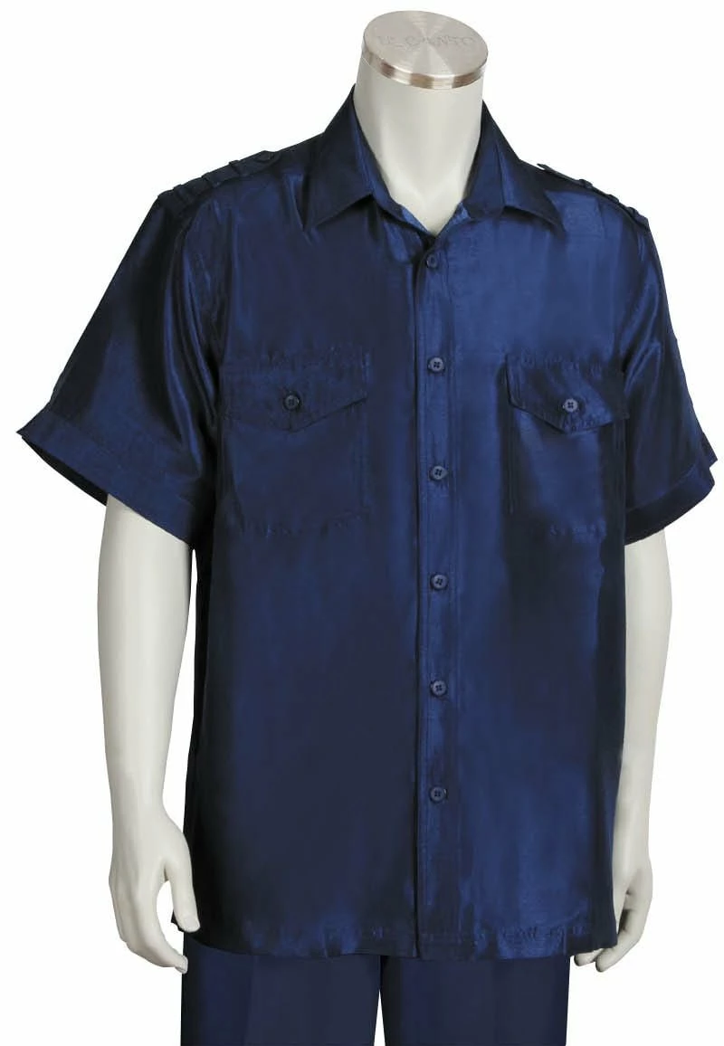 Canto Men's 2 Piece Short Sleeve Walking Suit - Shoulder Detail 4 Canto Men's 2 Piece Short Sleeve Walking Suit - Shoulder Detail - Image 2