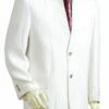 Canto Men's 2 Piece Microfiber Fashion Suit - Nehru Style -Empire Shop 8298 01 white 2