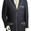 Canto Men's 2 Piece Denim Suit - Satin Trim With Notch Lapel -Empire Shop 8300 01 blue 2