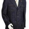 Canto Men's 2 Piece Denim Suit - Military Styling 1 Canto Men's 2 Piece Denim Suit - Military Styling -Empire Shop 8312 01 blue 2