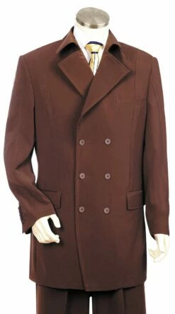 Canto Men's 3 Piece Fashion Suit - Double Breasted -Empire Shop 8323 02 brown