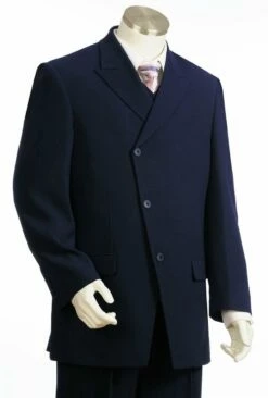 Canto Men's 3 Piece Microfiber Fashion Suit - Slanted Closure