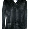 Canto Men's 3 Piece Microfiber Fashion Suit - Bold Pinstripe -Empire Shop 8339 01 blackwhite 2