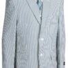 Canto Men's 3 Piece Poly-Rayon Fashion Suit - Seersucker Style