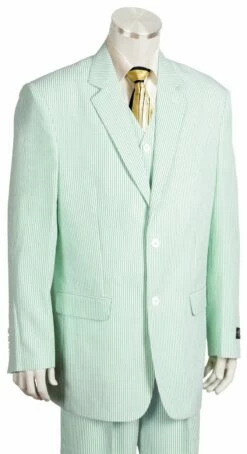 Canto Men's 3 Piece Poly-Rayon Fashion Suit - Seersucker Style 7 Canto Men's 3 Piece Poly-Rayon Fashion Suit - Seersucker Style -Empire Shop 8357 03 limeoffwhite