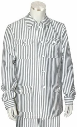 Canto Men's 2 Piece Long Sleeve Walking Suit - Wide Stripe